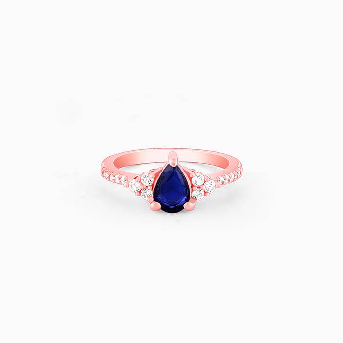 Giva 925 Sterling Silver Rose Gold Elixir Ring,Fixed Size,Indian - 12| Gifts For Women And : R01165