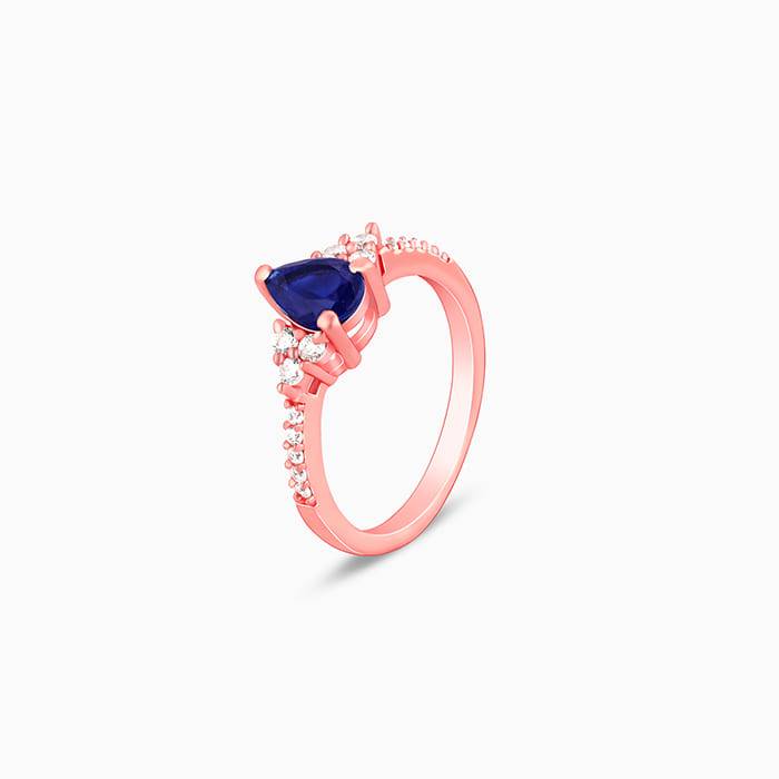 Giva 925 Sterling Silver Rose Gold Elixir Ring,Fixed Size,Indian - 12| Gifts For Women And : R01165