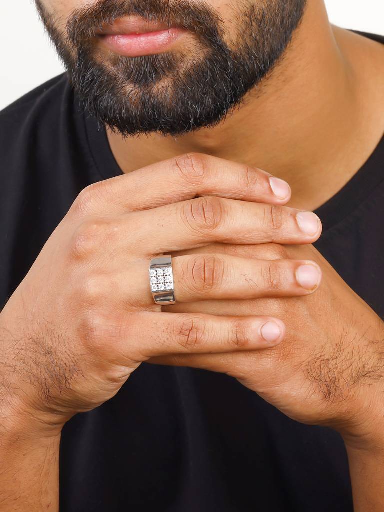 Giva 925 Sterling Silver Subtle Love Mens Ring