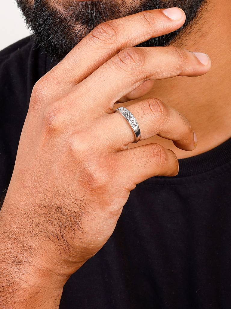 Giva 925 Sterling Silver Modern Minimalism Mens Ring