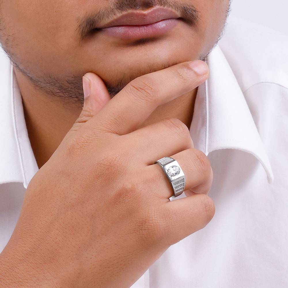Giva 925 Silver Gallant Ring For Him Fixed Size Indian - 22 : R01185