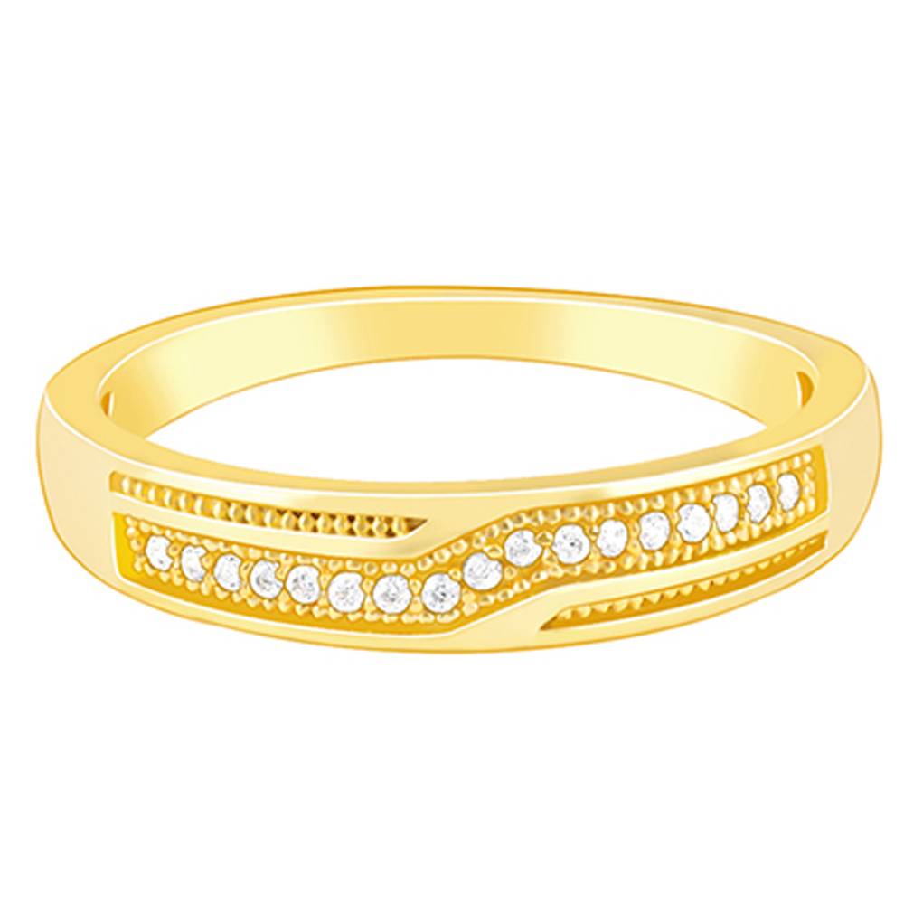 Giva 925 Sterling Silver Golden Prominence Ring For Him,Fixed Size,Indian - 12, Us - 6 : R01205