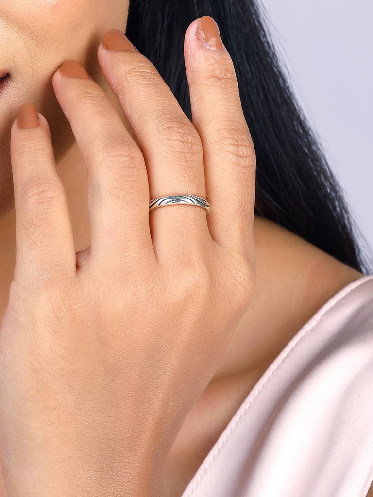 Giva 925 Sterling Silver Ripple Ring