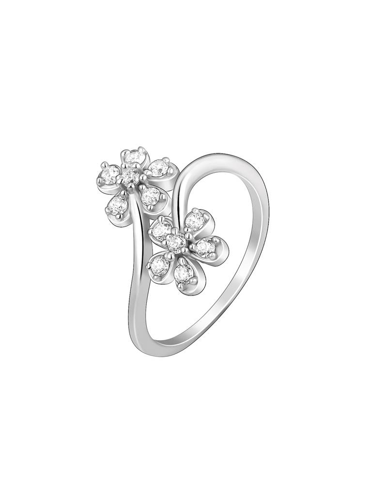 Giva 925 Sterling Silver Floral Brilliance Ring