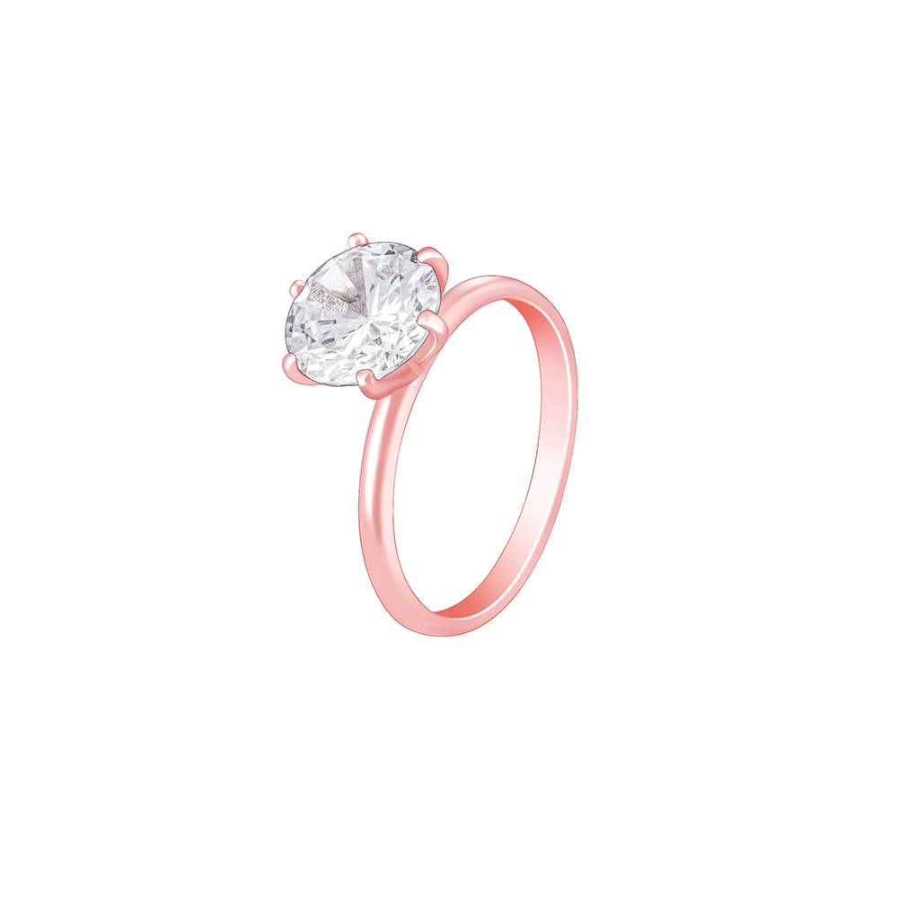 Giva 925 Silver Rose Gold Valour Of Shine Ring Fixed Size Indian - 12 Us - 6 : R01219