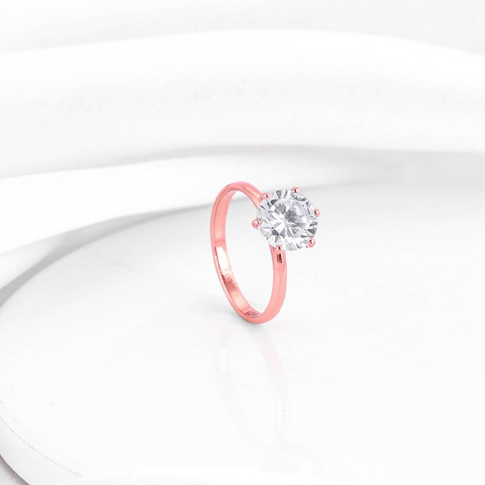 Giva 925 Silver Rose Gold Valour Of Shine Ring Fixed Size Indian - 12 Us - 6 : R01219