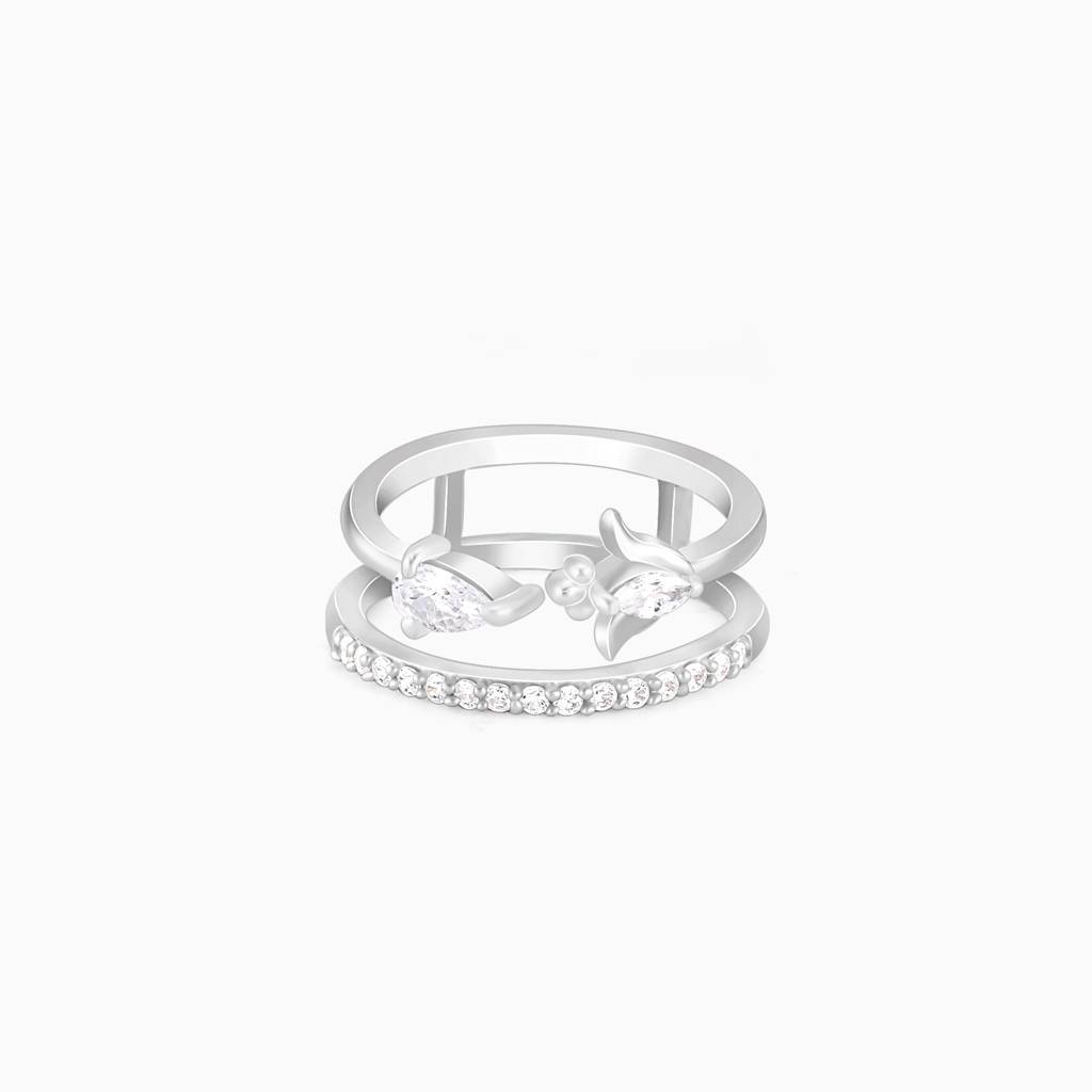 Giva 925 Sterling Silver Gorgeous Floral Beauty Ring,Fixed Size ,Indian - 12, Us - 6 | Gif : R01220