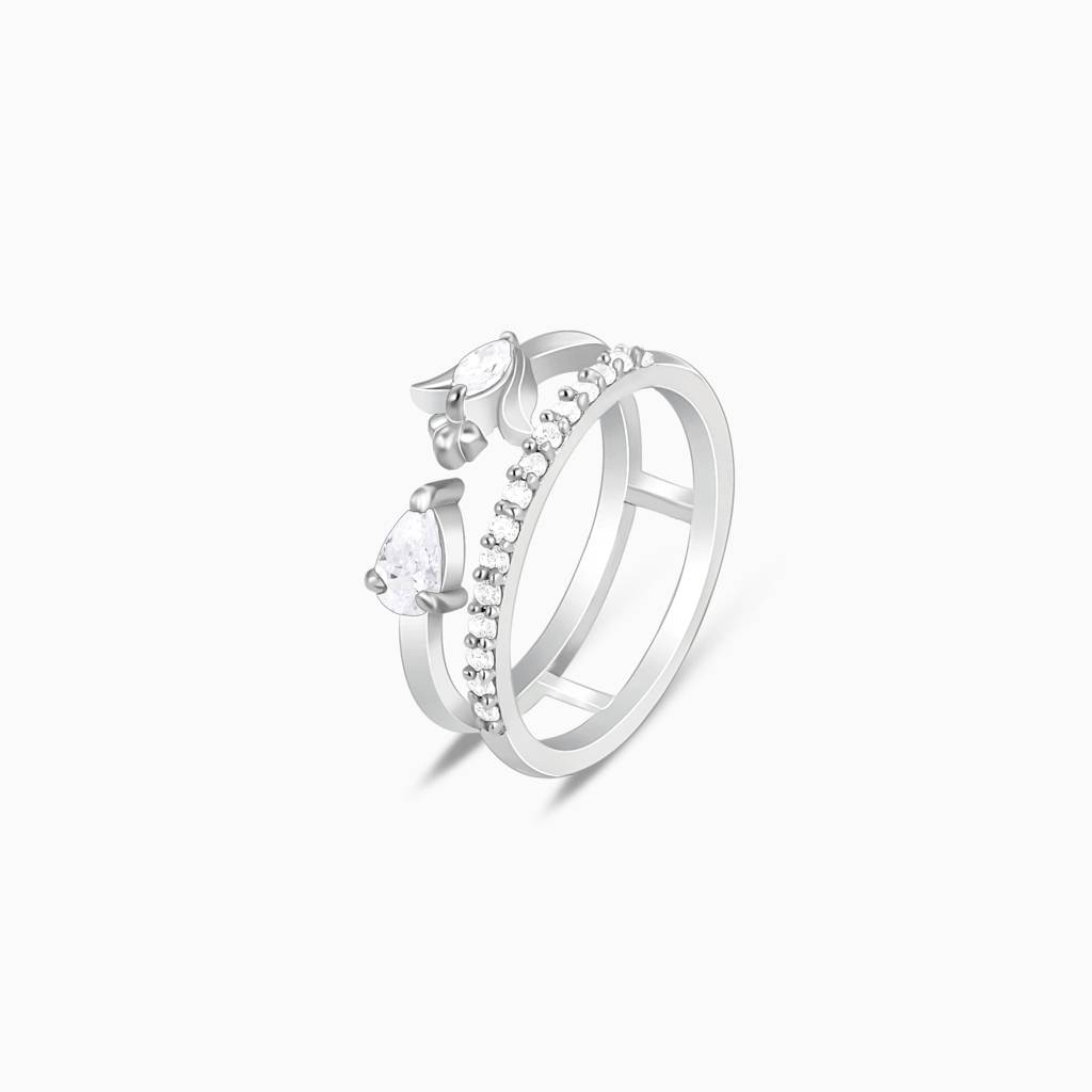 Giva 925 Sterling Silver Gorgeous Floral Beauty Ring,Fixed Size ,Indian - 12, Us - 6 | Gif : R01220
