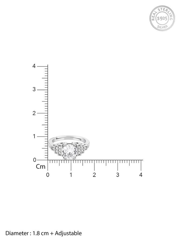 Giva 925 Sterling Silver Evening Glamour Ring