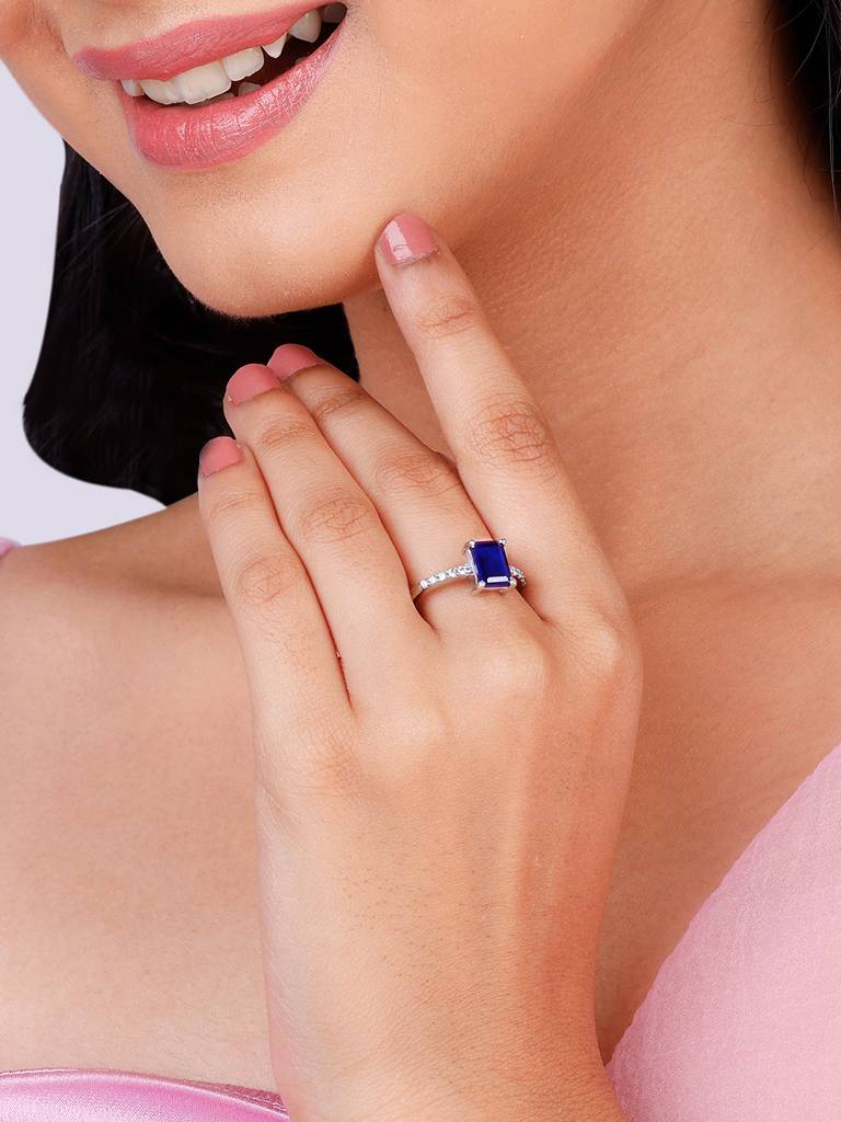 Giva 925 Sterling Silver Sapphire Brilliance Ring