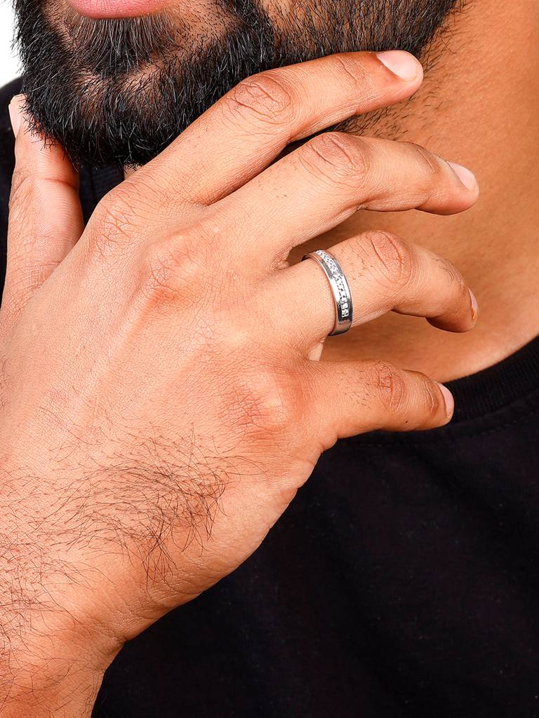 Giva 925 Sterling Silver Simple Serenity Mens Ring