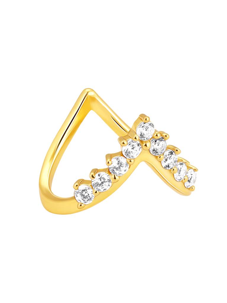 Giva 925 Sterling Silver Golden Echoing Melody Ring