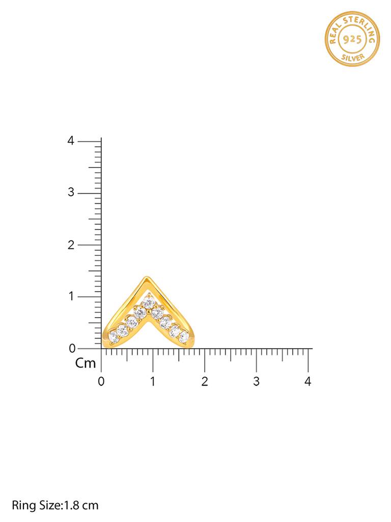 Giva 925 Sterling Silver Golden Echoing Melody Ring