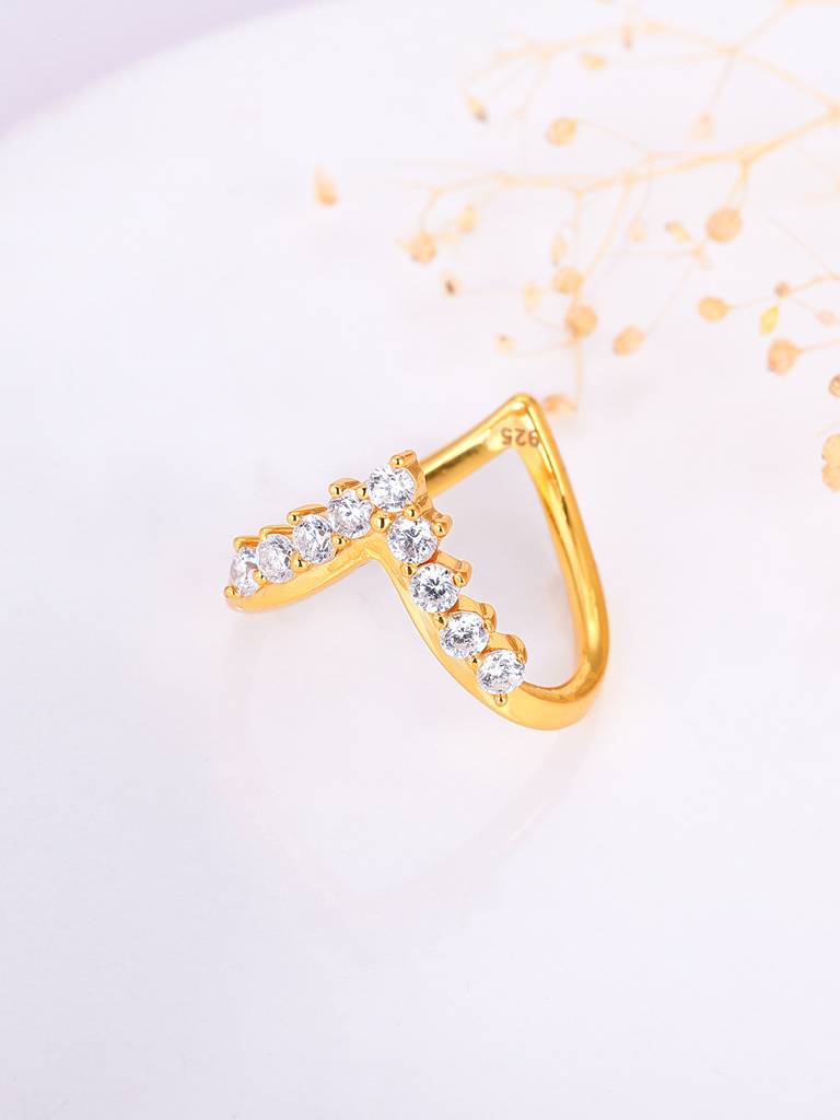 Giva 925 Sterling Silver Golden Echoing Melody Ring
