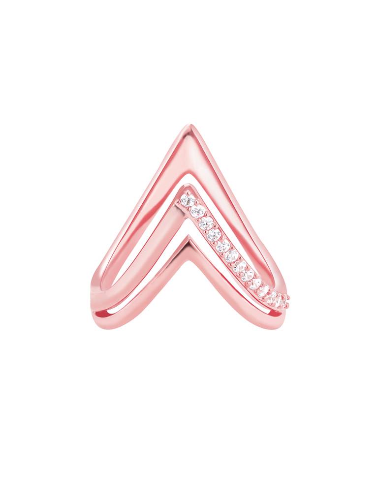 Giva 925 Sterling Silver Rose Gold Blissful Beauty Ring