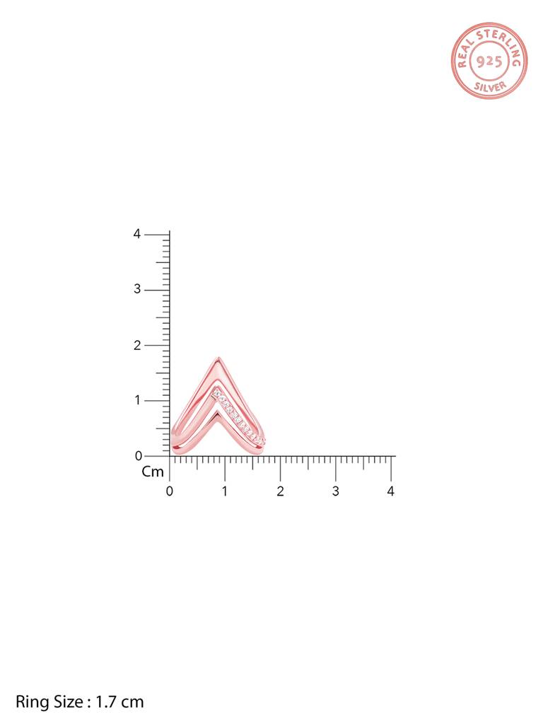 Giva 925 Sterling Silver Rose Gold Blissful Beauty Ring