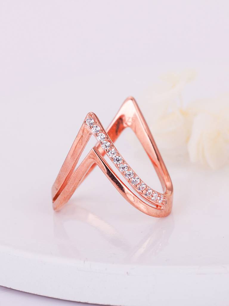Giva 925 Sterling Silver Rose Gold Blissful Beauty Ring