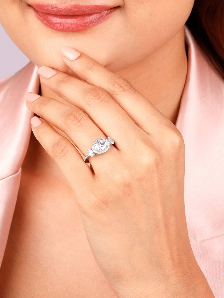 Giva 925 Sterling Silver Celestial Zircon Ring