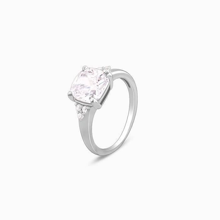 Giva 925 Sterling Silver Eccentric Square Ring,Fixed Size, Indian - 12|Gift For Valentine  : R01242
