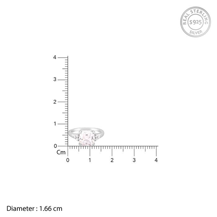 Giva 925 Sterling Silver Eccentric Square Ring,Fixed Size, Indian - 12|Gift For Valentine  : R01242