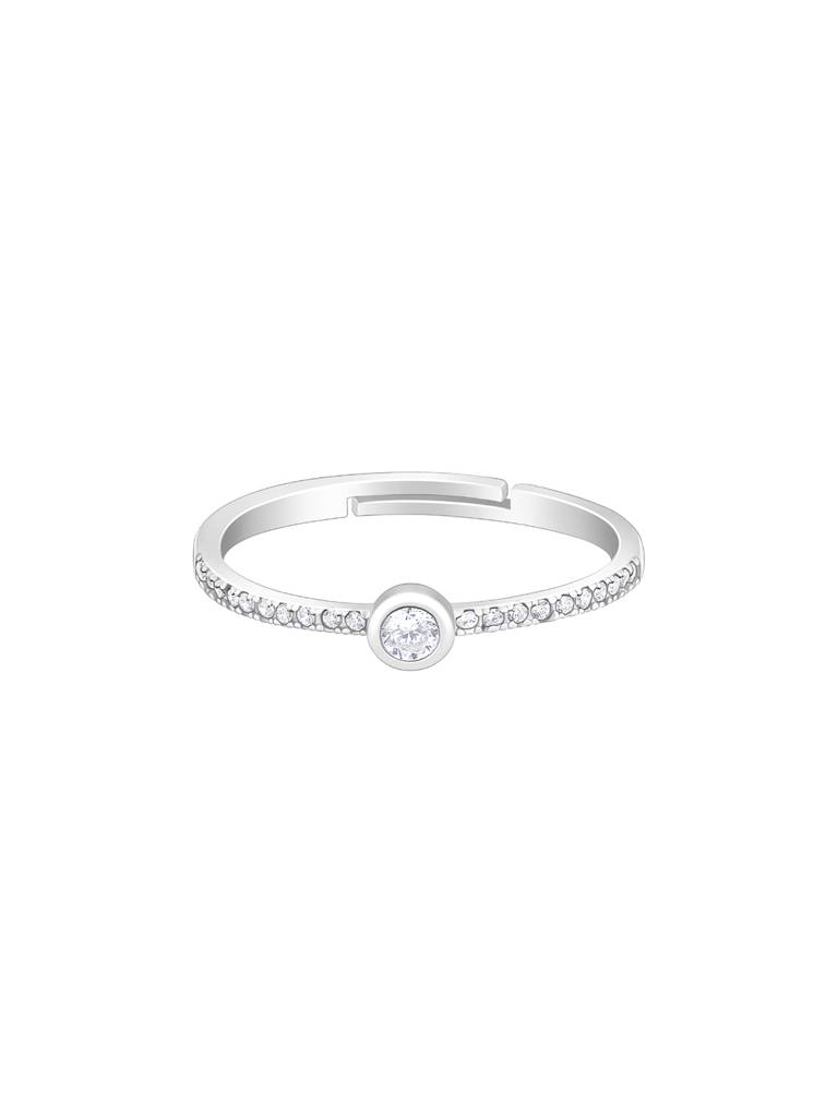 Giva 925 Silver Zircon Epitome Of Love Ring Adjustable : R01257