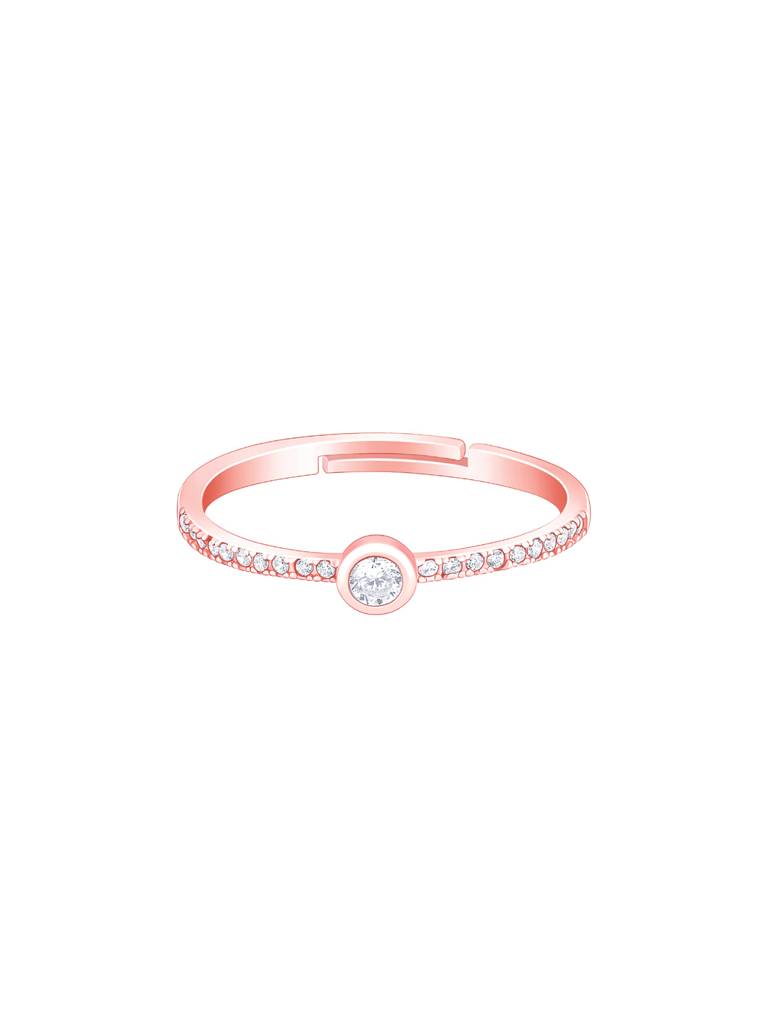 Giva 925 Silver Rose Gold Zircon Epitome Of Love Ring Adjustable : R01258
