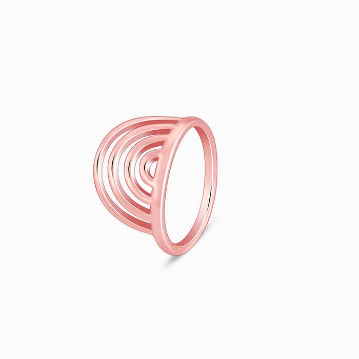 Giva 925 Sterling Silver Rose Gold Almost A Rainbow Ring,Fixed Size, Indian - 12, Us - 6 | : R01261
