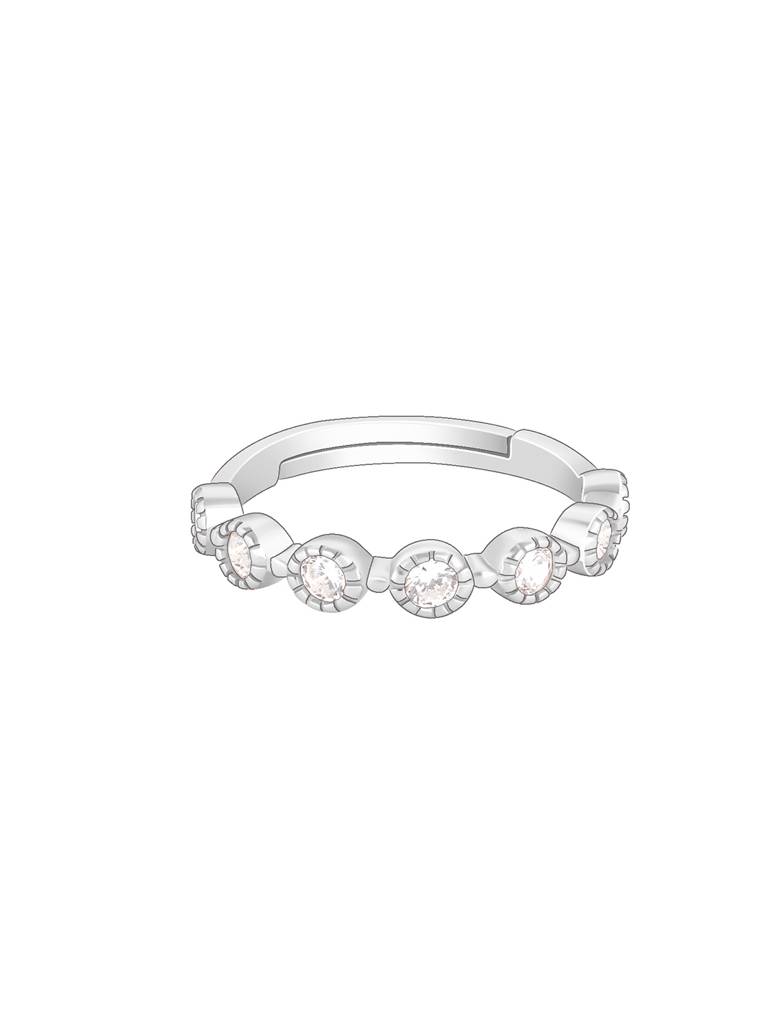 Giva 925 Silver Zircon Melange Ring Adjustable : R01264