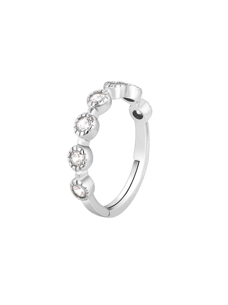 Giva 925 Silver Zircon Melange Ring Adjustable : R01264