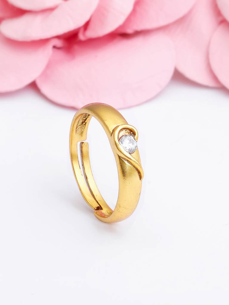 Giva 925 Sterling Silver Golden Heart Heroine Ring