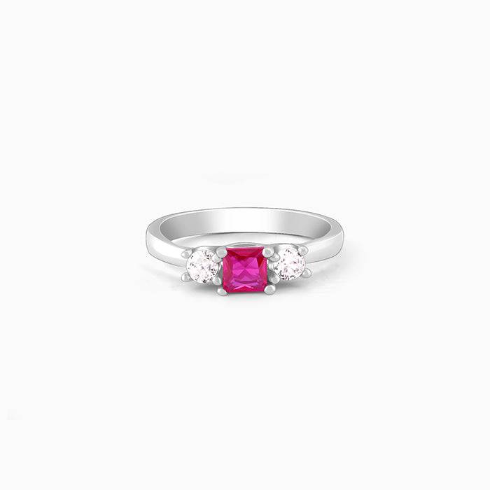 Giva 925 Sterling Silver Rule In Pink Ring,Fixed Size,Indian - 12 | Gifts For Women And Gi : R01278