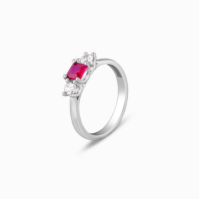 Giva 925 Sterling Silver Rule In Pink Ring,Fixed Size,Indian - 12 | Gifts For Women And Gi : R01278