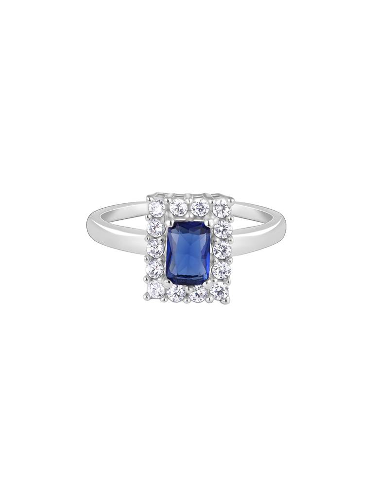 Giva 925 Sterling Silver Blue Stone Ring