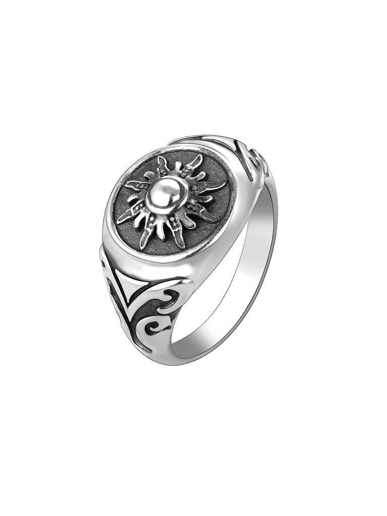 Giva 925 Sterling Silver Solace Sun Mens Ring