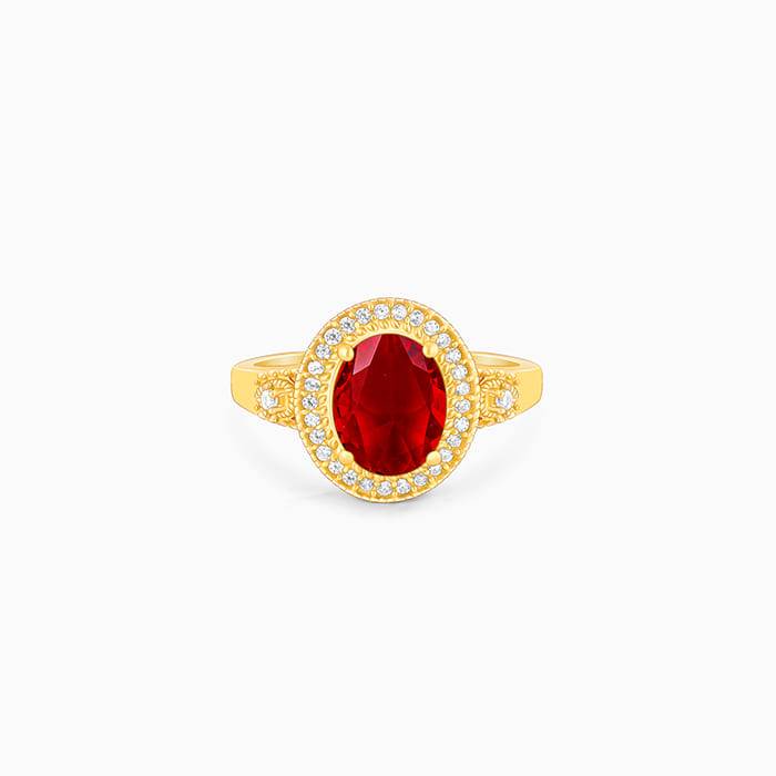 Giva 925 Sterling Silver Golden Poetic Love Ring,Fixed Size, Indian - 12| Gifts For Women  : R01289