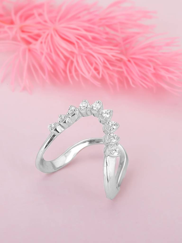 Giva 925 Sterling Silver Crown Vanki Ring