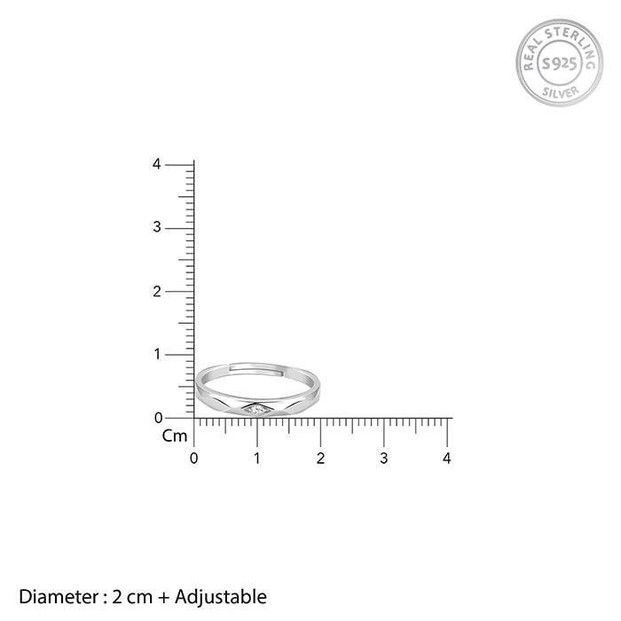 Silver Rhomb Couple Band : R012