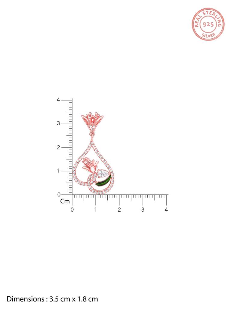 Giva 925 Sterling Silver Bhumi Rose Gold Majestic Musli Earrings And Ring