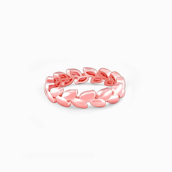 Giva 925 Sterling Silver Rose Gold Laurel Wreath Ring,Fixed Size,Indian - 13| Gifts For Wo : R01313