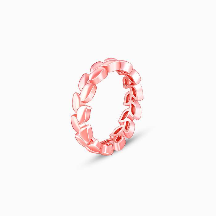 Giva 925 Sterling Silver Rose Gold Laurel Wreath Ring,Fixed Size,Indian - 13| Gifts For Wo : R01313