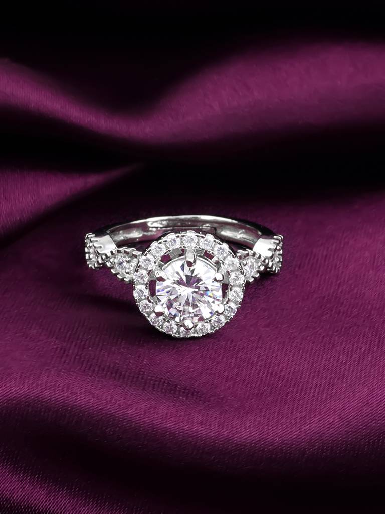 Giva 925 Sterling Silver Zirconia Jubilee Ring