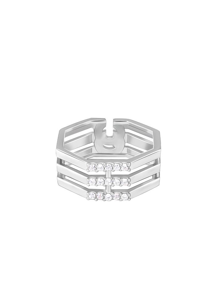 Giva 925 Sterling Silver Octagonal Elegance Ring