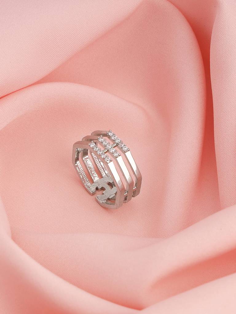 Giva 925 Sterling Silver Octagonal Elegance Ring
