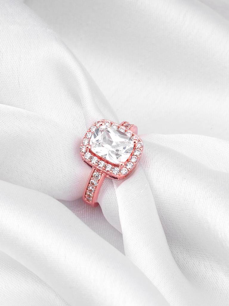 Giva 925 Sterling Silver Rose Gold Pure Elegance Ring