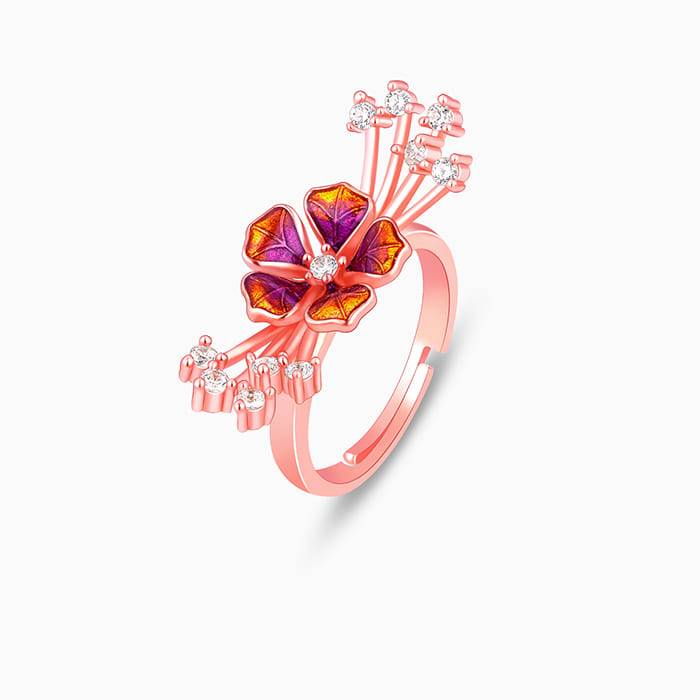 Giva 925 Silver Bhumi Rose Gold Bell Mallow Crest Set| Gifts For Women And Girls | With Certificate  : R01335ER02402