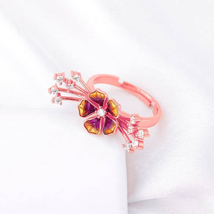 Giva 925 Silver Bhumi Rose Gold Bell Mallow Crest Set| Gifts For Women And Girls | With Certificate  : R01335ER02402