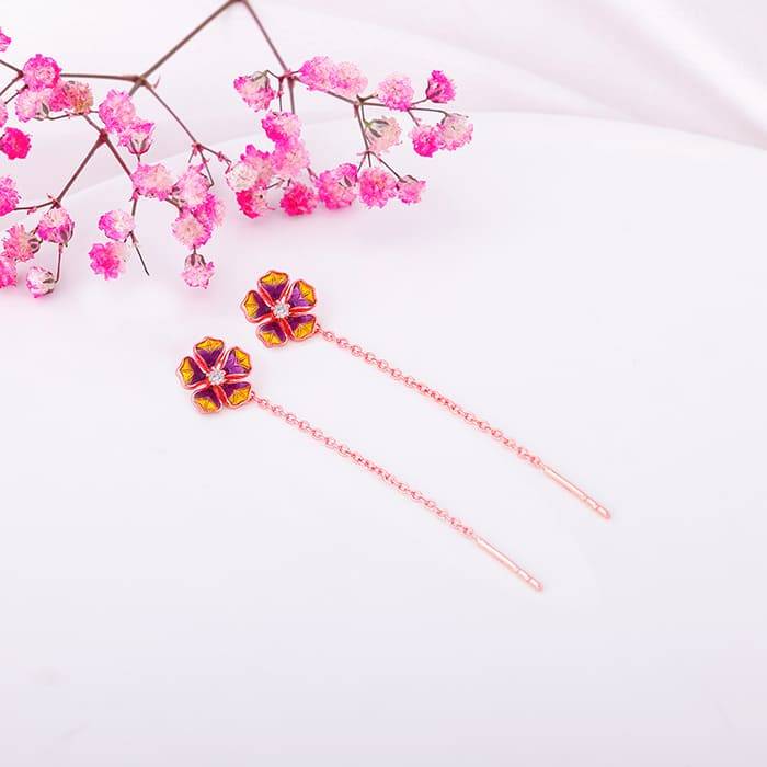 Giva 925 Silver Bhumi Rose Gold Bell Mallow Crest Set| Gifts For Women And Girls | With Certificate  : R01335ER02402