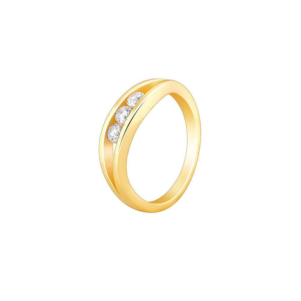 Giva 925 Sterling Silver Golden Wave Crest Ring,Fixed Size,Indian - 12 : R01337