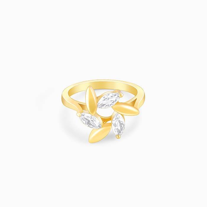 Giva 925 Sterling Silver Golden Cirque Ring,Fixed Size, Indian - 12 | Gifts For Women And  : R01338