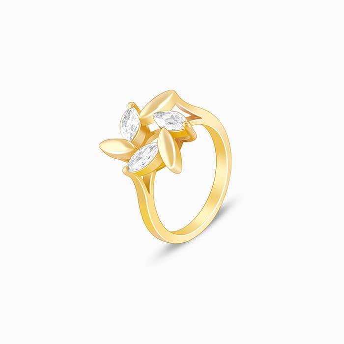Giva 925 Sterling Silver Golden Cirque Ring,Fixed Size, Indian - 12 | Gifts For Women And  : R01338